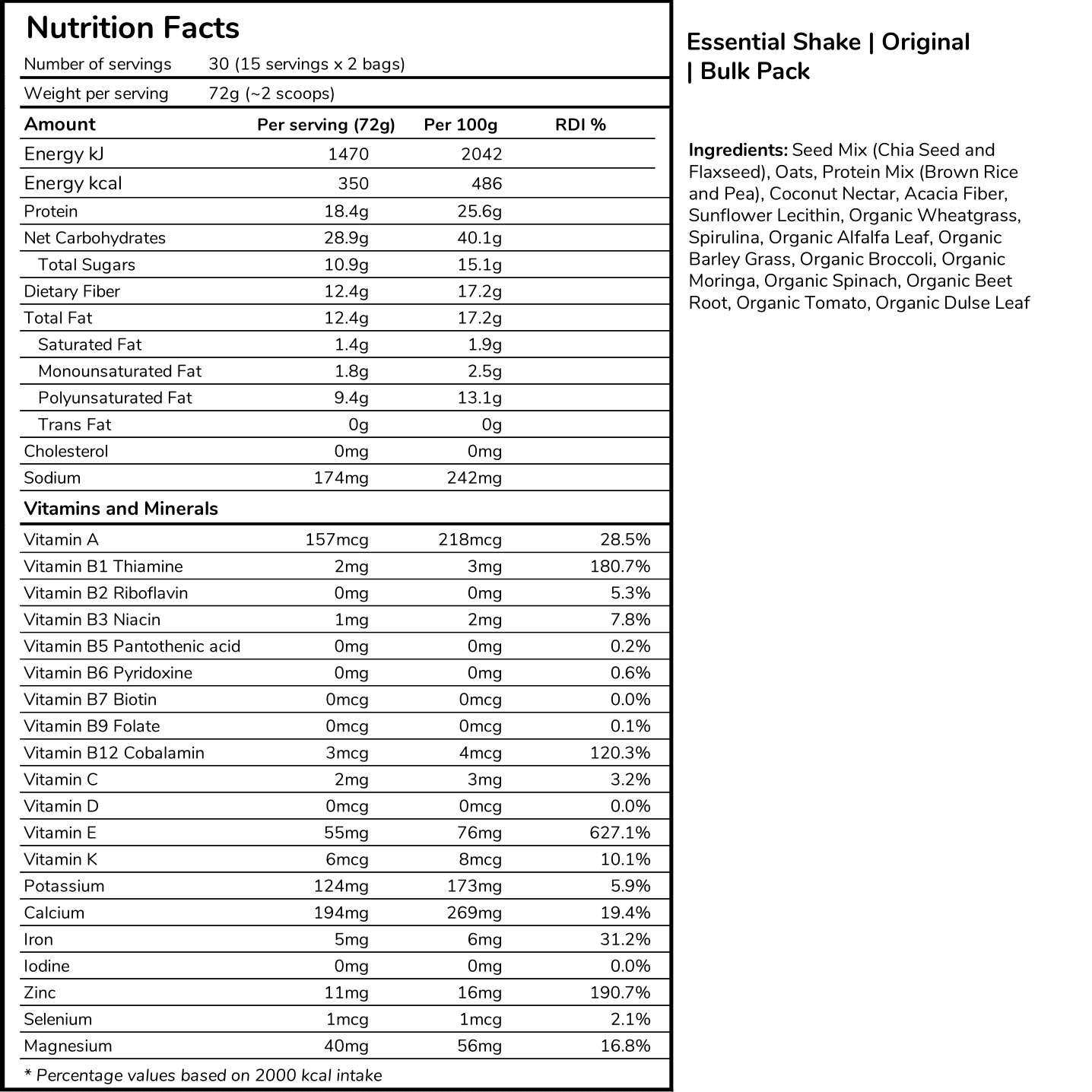 Essential Shakes | Bulk Pack (30 servings)
